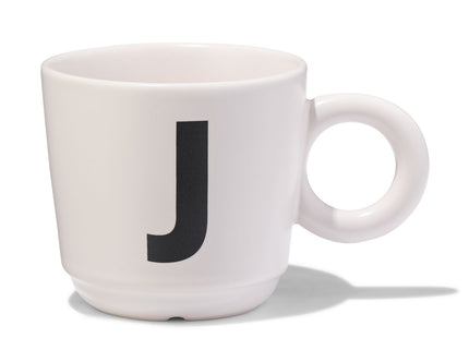 earthenware mug 280ml letter J