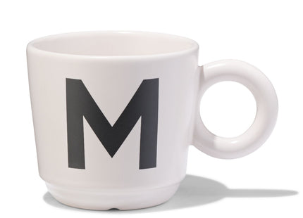 earthenware mug 280ml letter M