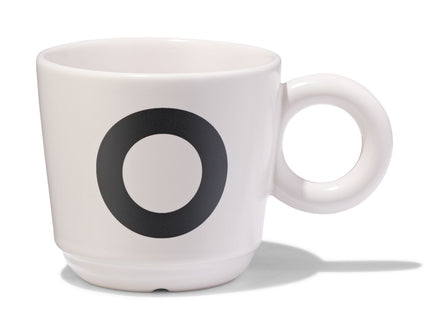 earthenware mug 280ml letter O