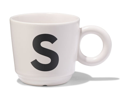 earthenware mug 280ml letter S