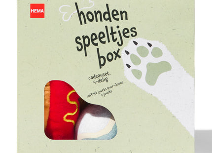 honden speelgoed box 4-delig