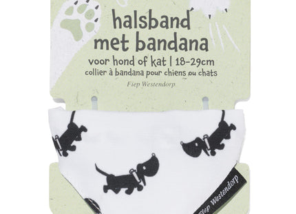 Takkie collar with bandana for dog or cat 18-29cm