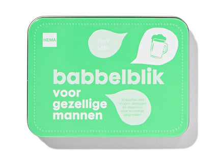 babbelblik voor gezellige mannen