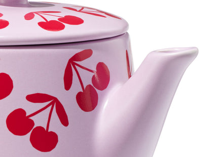 teapot 650ml earthenware cherries