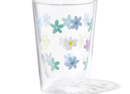 dubbelwandig glas bloemen 350ml