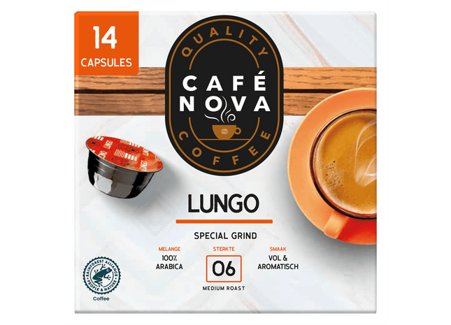 Café Nova Koffiecapsules lungo