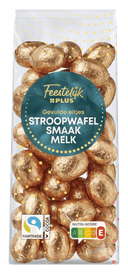 Feestelijk  Paaseitje gevuld melk stroopwafel FT