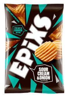 Epixs Ribbelchips sour cream & onion