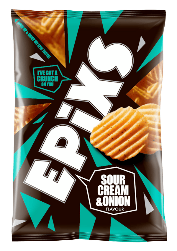 Epixs Riffelkartoffelchips Sauerrahm & Zwiebel