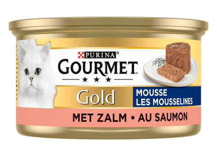 Gourmet Gold mousse wet cat food with salmon