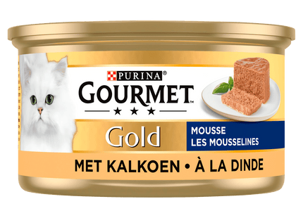 Gourmet Gold mousse kattenvoer nat met kalkoen