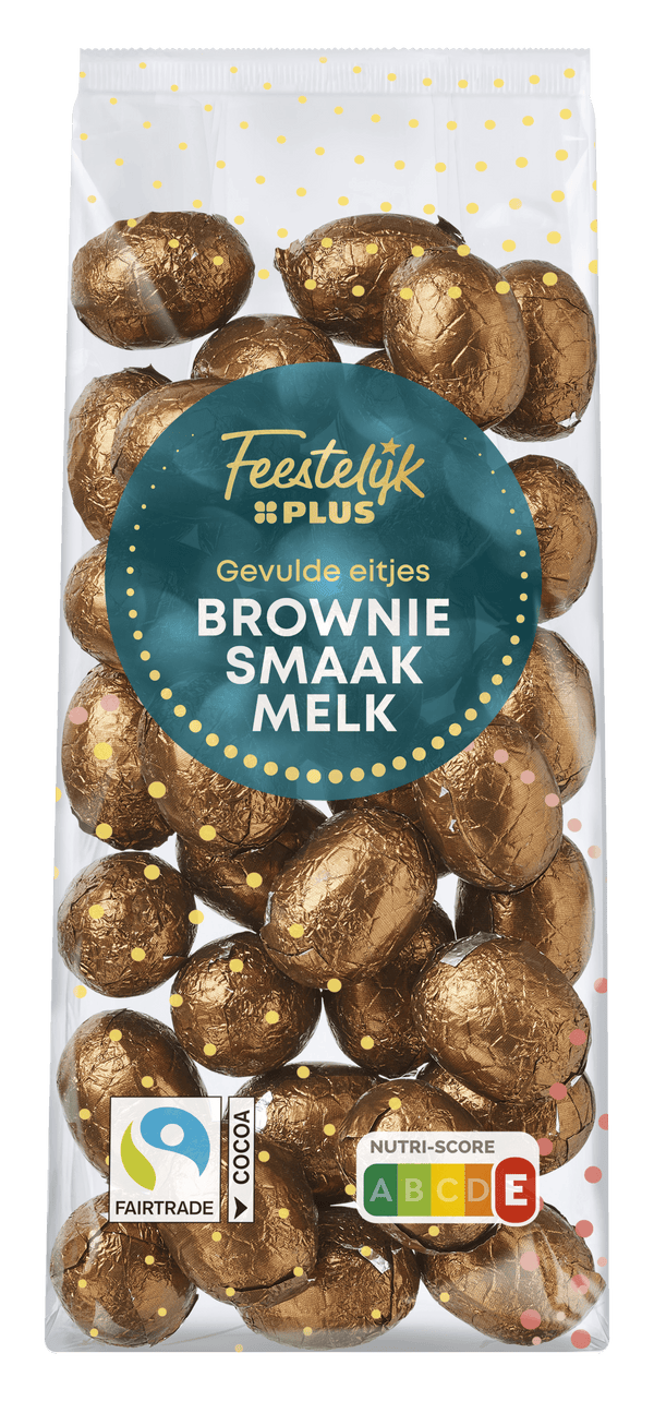 Feestelijk  Paaseitjes Melk Brownie gevuld FT