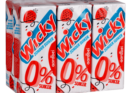 Wicky Aardbei 0% suiker 6-pack