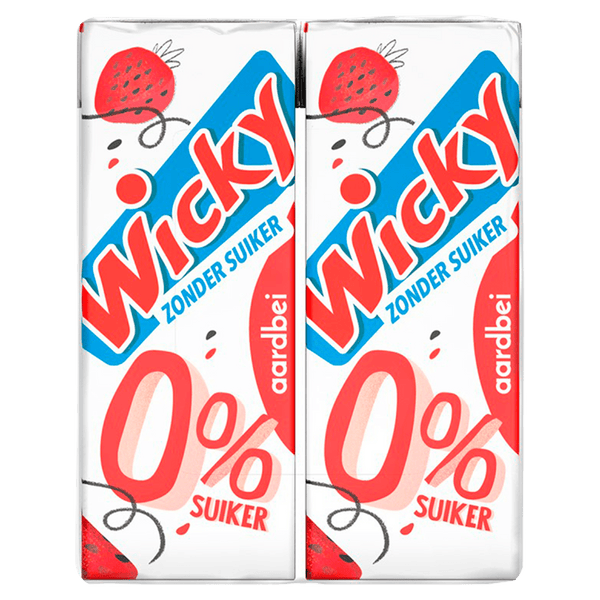 Wicky Strawberry 0% sugar 6-pack