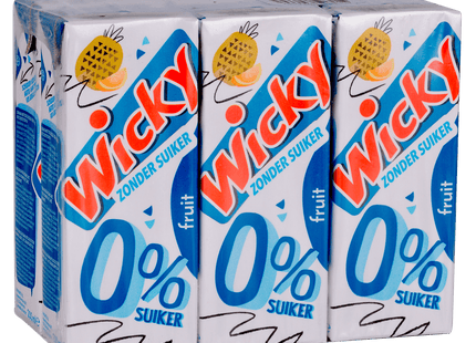 Wicky Fruit 0% sugar 6-pack