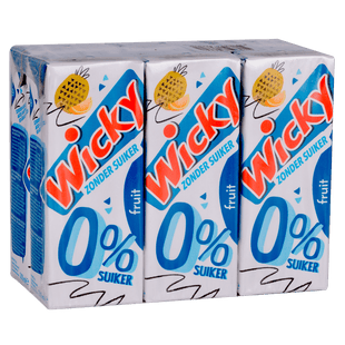Wicky Fruit 0% suiker 6-pack