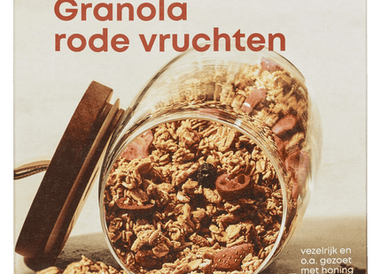 Granola rode vruchten