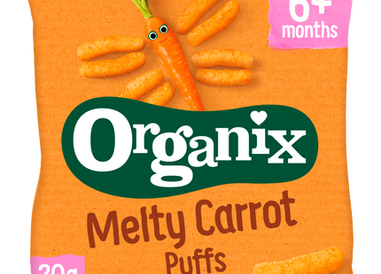 Organix Corn Nibbles with Carrot 6+m