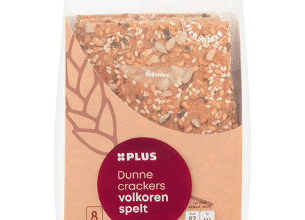 Dunne crackers volkoren spelt