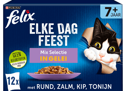 Felix Every Day Party cat food senior 7+