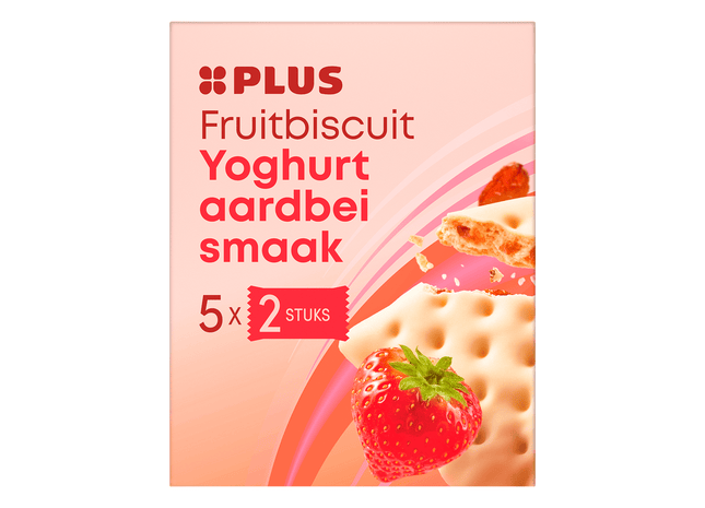 Fruitbiscuit yoghurt aardbei