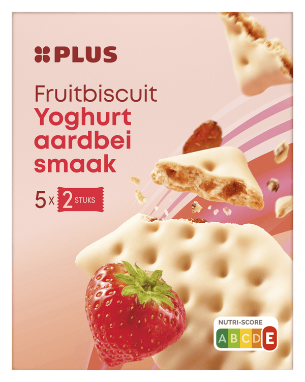 Fruitbiscuit yoghurt aardbei