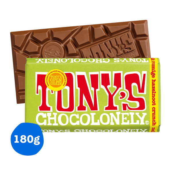 Tony's Chocolonely Melk romige hazelnoot crunch