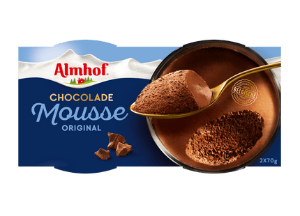 Almhof Chocolade mousse 2 x 70 gram  Dutchshopper