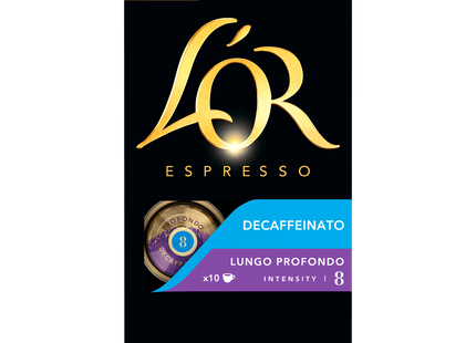 L'Or Espresso capsules lungo profondo decaf