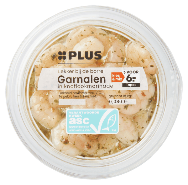 Garnalen in knoflookmarinade