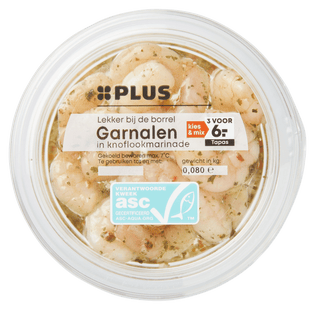 Garnalen in knoflookmarinade