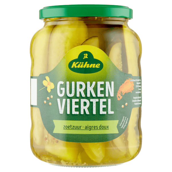Kühne Gurkenviertel süß-sauer