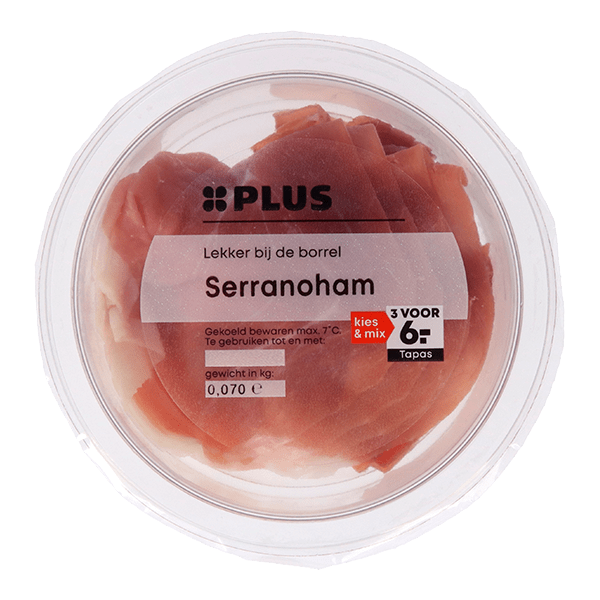Dünn geschnittener Serrano-Schinken