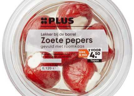 Sweet peppers roomkaas
