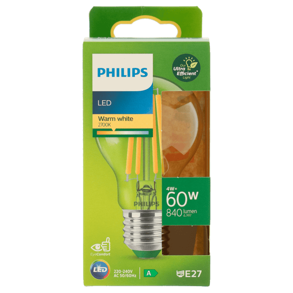 Philips LED Bulb 60W E27 2700K CL UE  Dutchshopper