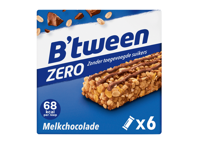 B'tween Mueslireep Zero Melkchocolade