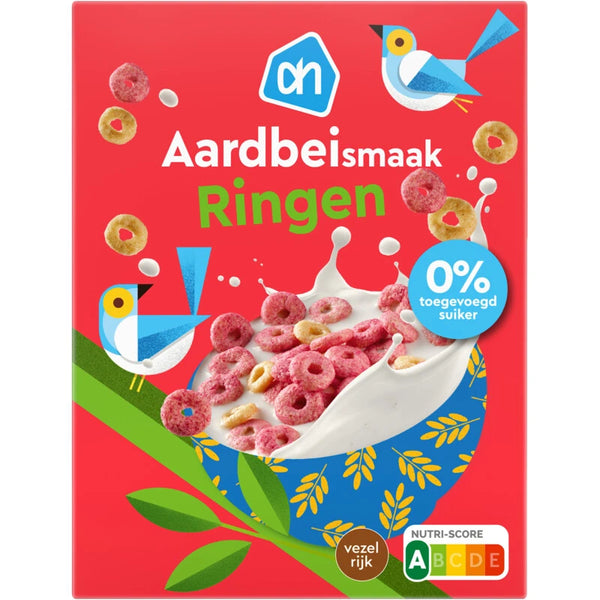 Erdbeerringe mit Erdbeergeschmack, 0 % zugesetzter Zucker