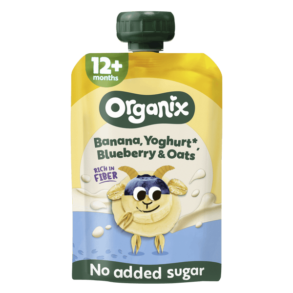 Organix Knijpfruit Banaan Yoghurt Bessen 12+m