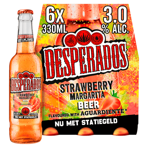 Desperados Strawberry Margherita beer bottle