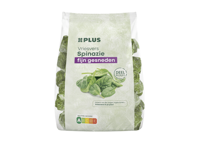 Gehakte spinazie fijn deelblokjes