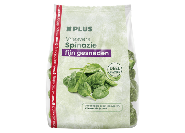 Gehakte spinazie fijn deelblokjes