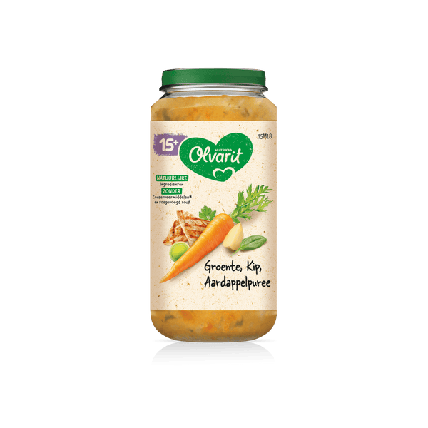 Olvarit 15m18 groente kip aardappelpuree