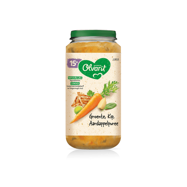 Olvarit 15m18 groente kip aardappelpuree