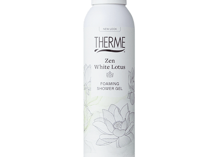 Therme Zen white lotus foaming shower