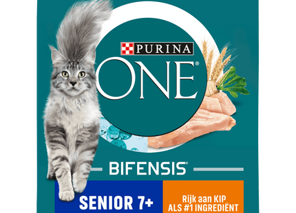 Purina One Senior 7+ kattenvoer rijk aan kip