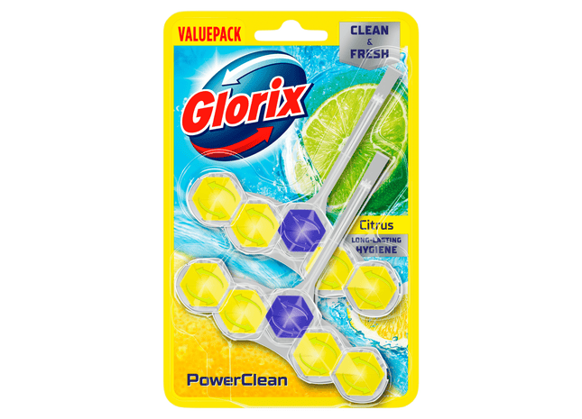Glorix powerclean toiletblok citrus valuepack
