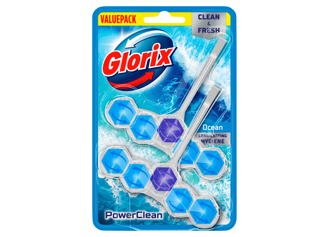 Glorix powerclean toiletblok ocean valuepack