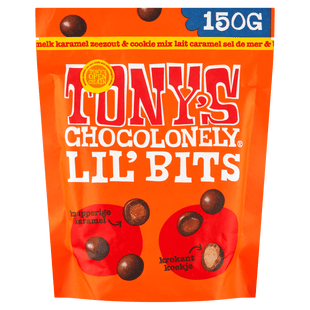 Tony's Chocolonely Lil'bits melk karamel zeezout biscuit