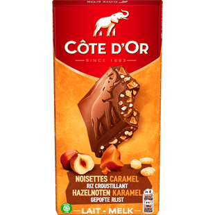 Côte d'Or Melk hazelnoot karamel gepofte rijst