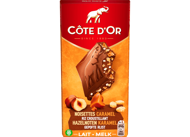 Côte d'Or Melk hazelnoot karamel gepofte rijst